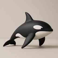 Stylized Orca Sculpture – Modern Minimalist 3D Printable Model