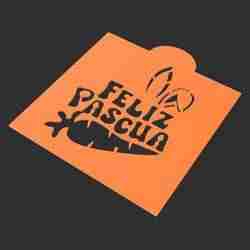 Happy Easter Carrot Stencil 100mm