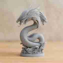 Epic 4-Headed Hydra 3D Printable Statue – One-Piece Mythical Dragon Figurine for Collectors & Gamers
