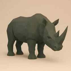 Low Poly Rhino – 3D Printable STL Model