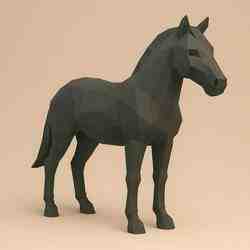 Low Poly Horse – 3D Printable STL Model