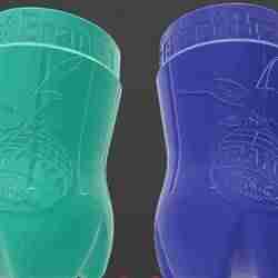 CHOP PITCHER GLASS WITH EMBOSSED FERNET BRANCA LOGO EASY TO PRINT 500ML TYPE A LITTLE NOISE IDEAL FERNET