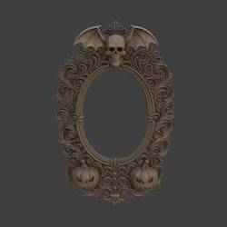 Gothic Halloween Curved Picture Frame