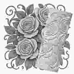 Rose Cluster | Debossed Pattern Roller for Clay | Elegant Rose 3D Print Design