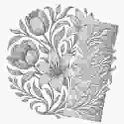 Floral Lily & Tulip Wreath | Debossed Pattern Roller for Clay | 3D Printed Design