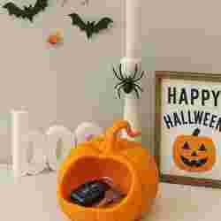 3D Printable Pumpkin Catchall Bowl – Halloween Entryway Key & Candy Holder