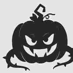Halloween PUMPKIN simple decoration: pumpkin, available svg and stl