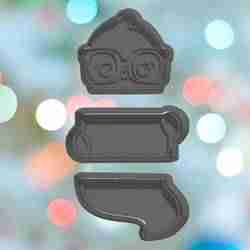 Halloween Nerdy Ghost Plaque Cookie Cutter Set