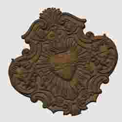 Sacred Heart Decorative 01 - Ornamental Carving for 3D Printing