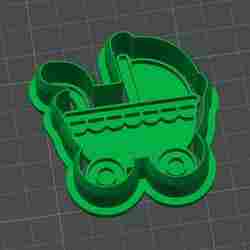Baby Stroller Cookie Cutter