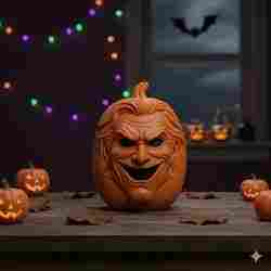 Joker Pumpkin Halloween Decor