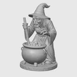 Witch with cauldron