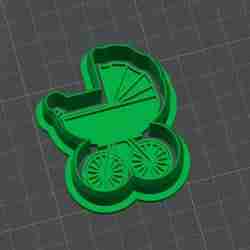 Baby Stroller Cookie Cutter