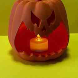 Halloween pumpkin candle