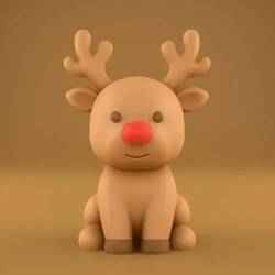 Cute Reindeer 3D Model for Holiday Decor