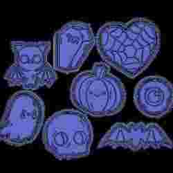 Halloween cutter set (stamp and outline)
