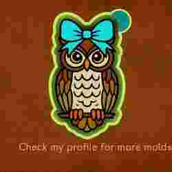 🦉🎀 Owl with Bow – Freshie, Resin & Candle Mold 🎀🦉