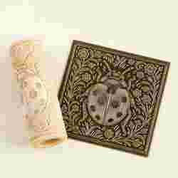 Ladybug Engraved Texture Roller – Insect Clay Roller for Pottery and Crafts