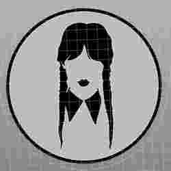 #HALLOWEENSTL Printable Charm Wednesday Addams  Interchangeable Lamp Plate. Night light, homeware, characters,