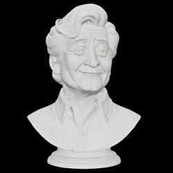 Old Man Smiling Bust STL