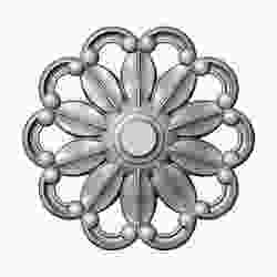 Ribbed rosette carved round eternity corner scroll molding casting ornament relief 3D print model