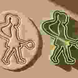 Female Figure Cookie Cutter with Rolling Pin