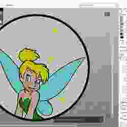 Printable Charm Interchangeable Lamp Plate Tinkerbell