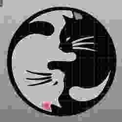 Printable Charm Interchangeable Lamp Plate Cat Ying Yang