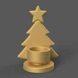Christmas Tree planter - led candle holder - candy container