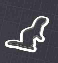 Ferret or Squirrel Sitting Cookie Cutter – ~4" STL File