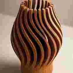 Parametric Wooden Vase – Sculptural STL for 3D Printing