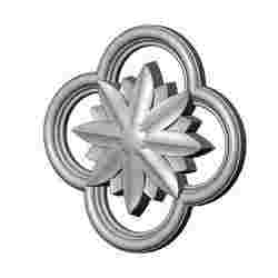 Gothic clover frame floral faceted rosette relief ornament 3D print model