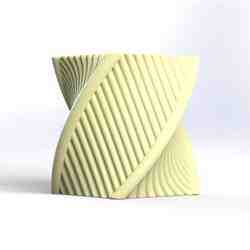 "Vortex" - A Twisted Spiral Ribbed Vase | Geometric Home Decor & Pen Holder