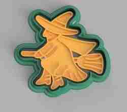 Witch with Broom Cookie Cutter (3.5" / 8.9 cm) 🧙‍♀️✨