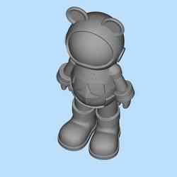 Trendy Violent Bear Astronaut Ornament 08 Scene Model