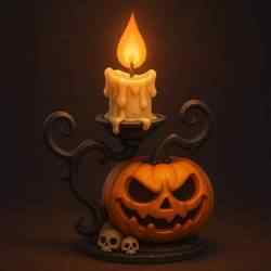 🎃 Halloween pumpkin candle holder - Jack-O-Lantern for your LED light (2 versions)
