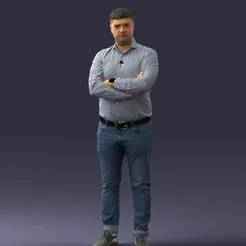 000276 Male Model in Casual Outfit Arms Crossed Pose 0701