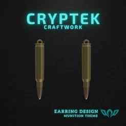 01. 5.56x45mm NATO or .223 Remington - Mini Marvel: 5.56/.223 Remington Cartridge Earring 3D Print File - Military Ammunition Necklace - Machine Gun Ammo