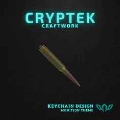 02. .408 CheyTac Cartridge - CheyTac USA - Long Range Legend: .408 CheyTac Mini Marvel Keychain 3D Print File - Military Ammunition - Sniper Rifle Ammo