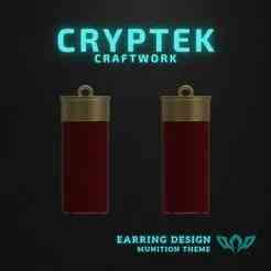 04. Minishell Ammunition - Winchester - Small But Mighty: Minishell Winchester Ammo Earring 3D Print File - Military Ammunition Necklace - Shotgun Ammo