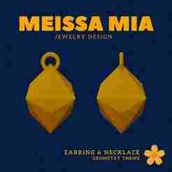 04. Triakis Octahedron - Faceted Elegance – 3D Print File for Catalan Earrings & Necklace - Catalan Solids Earring - Geometric Earring - Sacred Geometry Necklace Fashion Statement - Archimedean solids