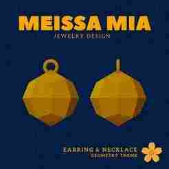 05. Deltoidal Icositetrahedron - Faceted Elegance – 3D Print File for Catalan Earrings & Necklace - Catalan Solids Earring - Geometric Earring - Sacred Geometry Necklace Fashion Statement - Archimedean solids