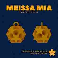 06. Small Dodecahemicosahedron - Geometric Glow – 3D Print File for Earrings & Necklace - Versi-Regular Polyhedra Earring - Geometric Earring - Sacred Geometry Necklace Fashion Statement - Versi-Regular Polyhedra