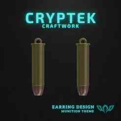 07. .357 Magnum - Federal Premium - Revolver Royalty: .357 Magnum Federal Premium Ammo Earring 3D Print File - Military Ammunition Necklace - Handgun Ammunition