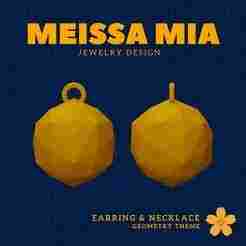 15. Disdyakis Triacontahedron - Faceted Elegance – 3D Print File for Catalan Earrings & Necklace - Catalan Solids Earring - Geometric Earring - Sacred Geometry Necklace Fashion Statement - Archimedean solids