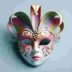 1577 Venetian Carnival Mask Color 3D Model, magic, dragon, serpent, mask, gnome, gorgon, venetian carnival, wild, fox, monster, cat, fair, witch, werewolf, horror, beast, snake, troll, skeleton dance