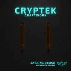 16. _223 Remington and 5_56×45mm NATO Cartridges - Double the Detail: .223 Remington & 5.56×45mm NATO Ammo Earring 3D Print File - Military Ammunition - Rimfire Cartridge type Ammunition