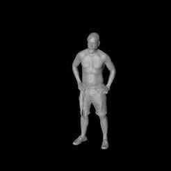 1/64 Handsome man with naked upper body Digital character 3D digital model