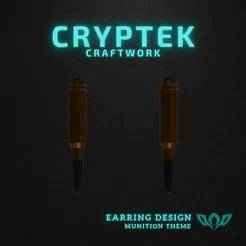 17. 6.5 Creedmoor Ammo - Hornady - Long-Range Legends: 6.5 Creedmoor Hornady Ammo Earring 3D Print File - Military Ammunition - Rimfire Cartridge type Ammunition