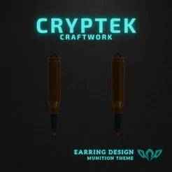 20. 7mm-08 Remington - Scaled Precision: 7mm-08 Remington Ammo Earring 3D Print File - Military Ammunition Necklace - Rimfire Cartridge type Ammunition